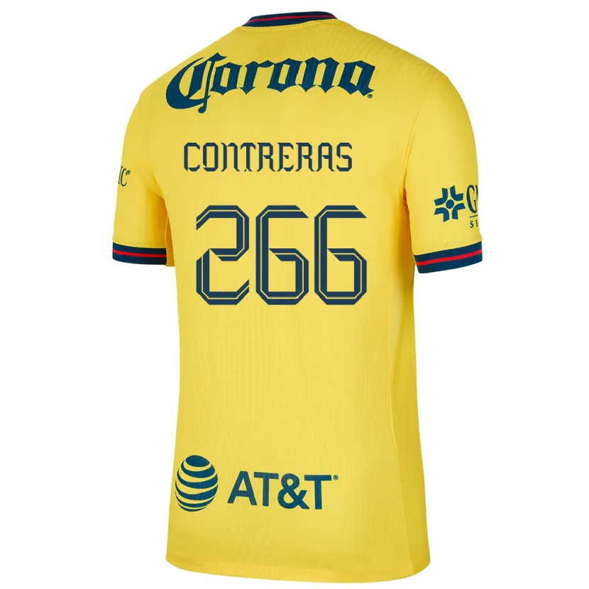 Danxen Kvinnor Ángel Contreras #266 Gul Blå Hemmatröja Matchtröjor 2024/25 Tröjor T-Tröja