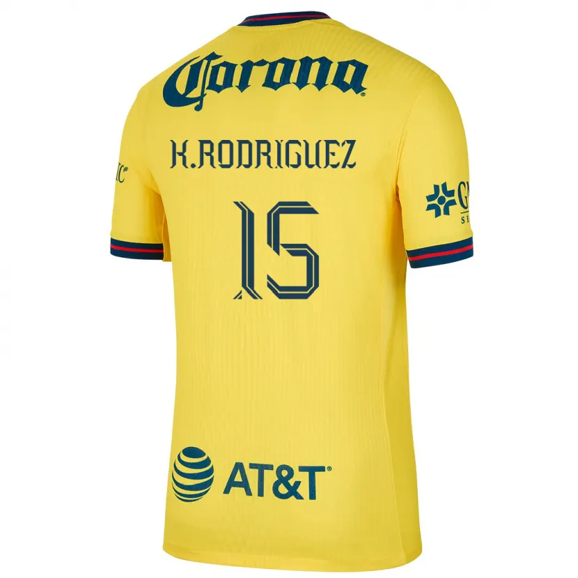 Danxen Kvinnor Kimberly Rodriguez #15 Gul Blå Hemmatröja Matchtröjor 2024/25 Tröjor T-Tröja