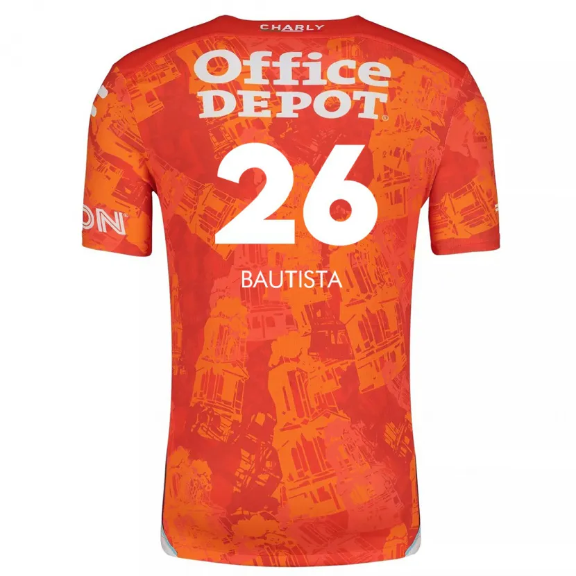 Danxen Kvinnor Alán Bautista #26 Orange Vit Bortatröja Matchtröjor 2024/25 Tröjor T-Tröja
