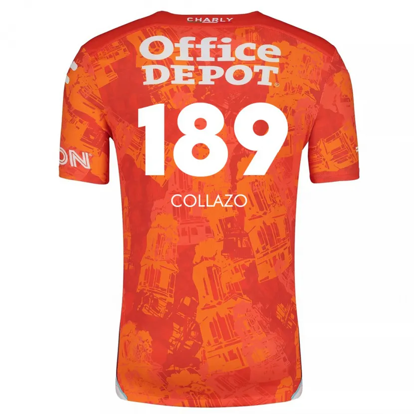 Danxen Kvinnor David Collazo #189 Orange Vit Bortatröja Matchtröjor 2024/25 Tröjor T-Tröja
