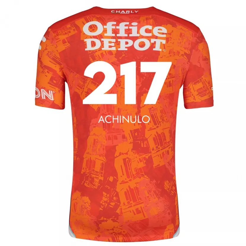 Danxen Kvinnor Princewill Achinulo #217 Orange Vit Bortatröja Matchtröjor 2024/25 Tröjor T-Tröja
