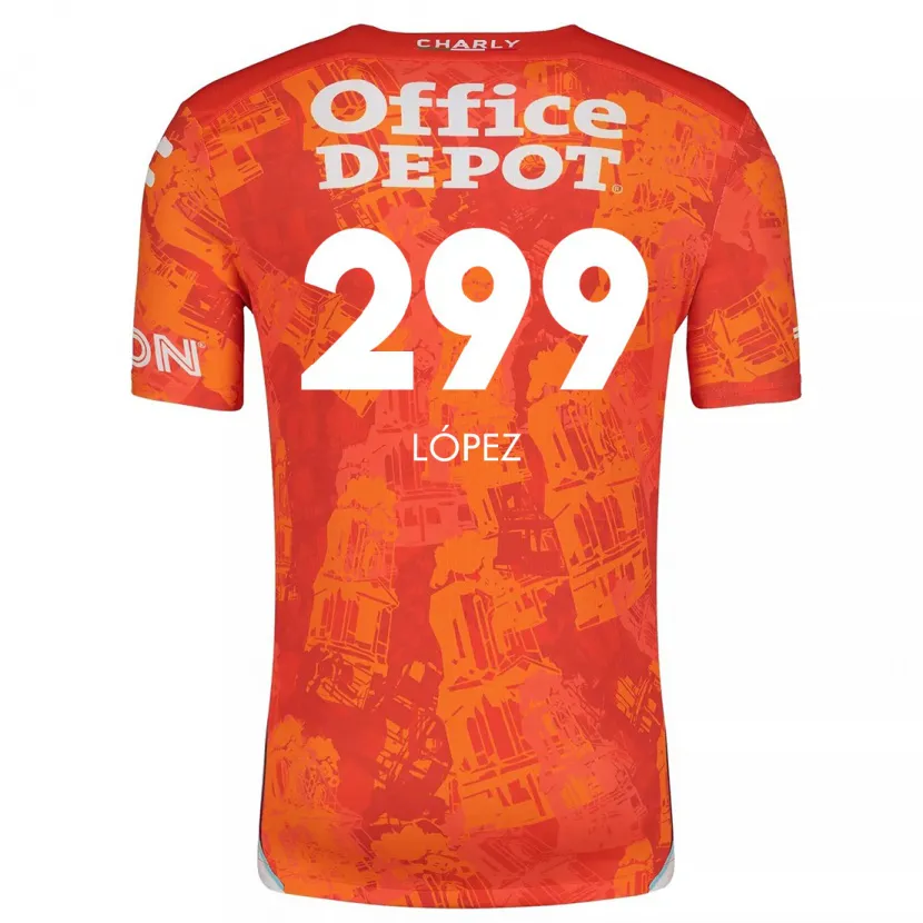 Danxen Kvinnor Santiago López #299 Orange Vit Bortatröja Matchtröjor 2024/25 Tröjor T-Tröja