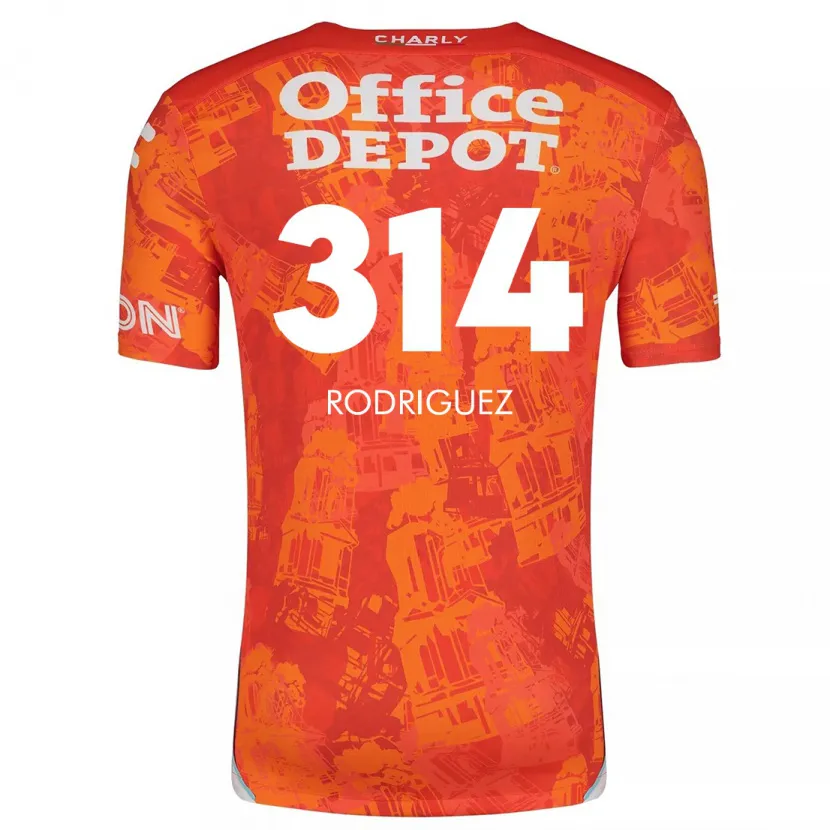 Danxen Kvinnor Alan Rodríguez #314 Orange Vit Bortatröja Matchtröjor 2024/25 Tröjor T-Tröja
