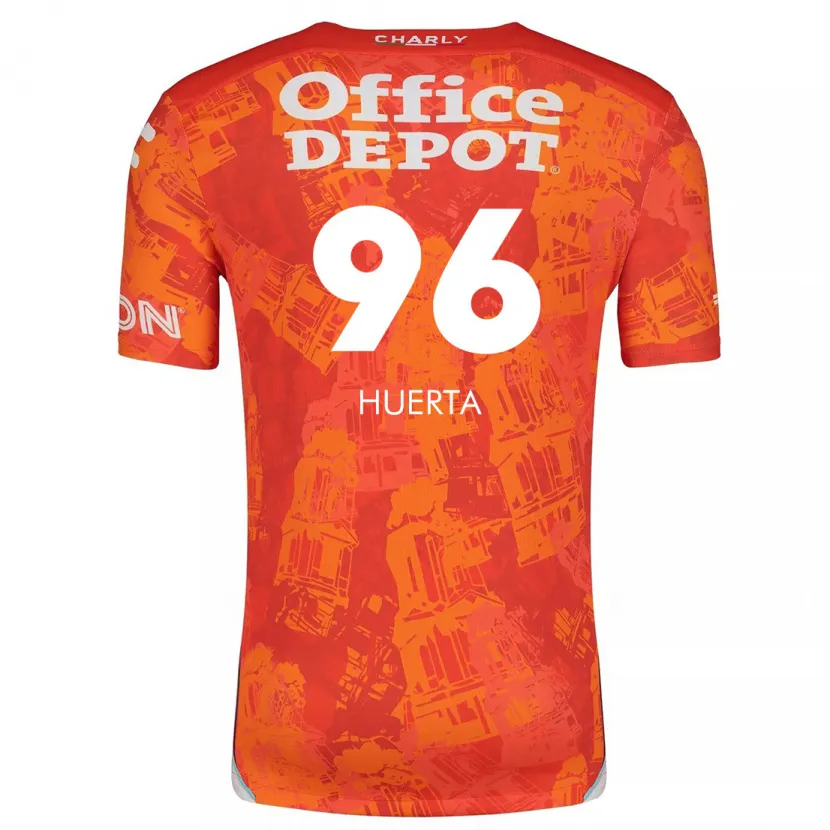 Danxen Kvinnor Edwin Huerta #96 Orange Vit Bortatröja Matchtröjor 2024/25 Tröjor T-Tröja