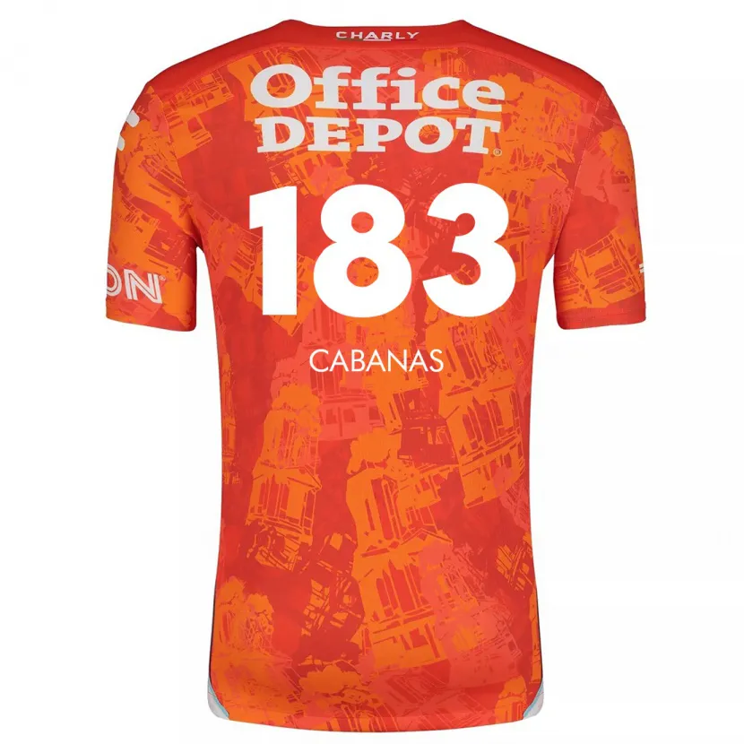 Danxen Kvinnor Mauricio Cabañas #183 Orange Vit Bortatröja Matchtröjor 2024/25 Tröjor T-Tröja