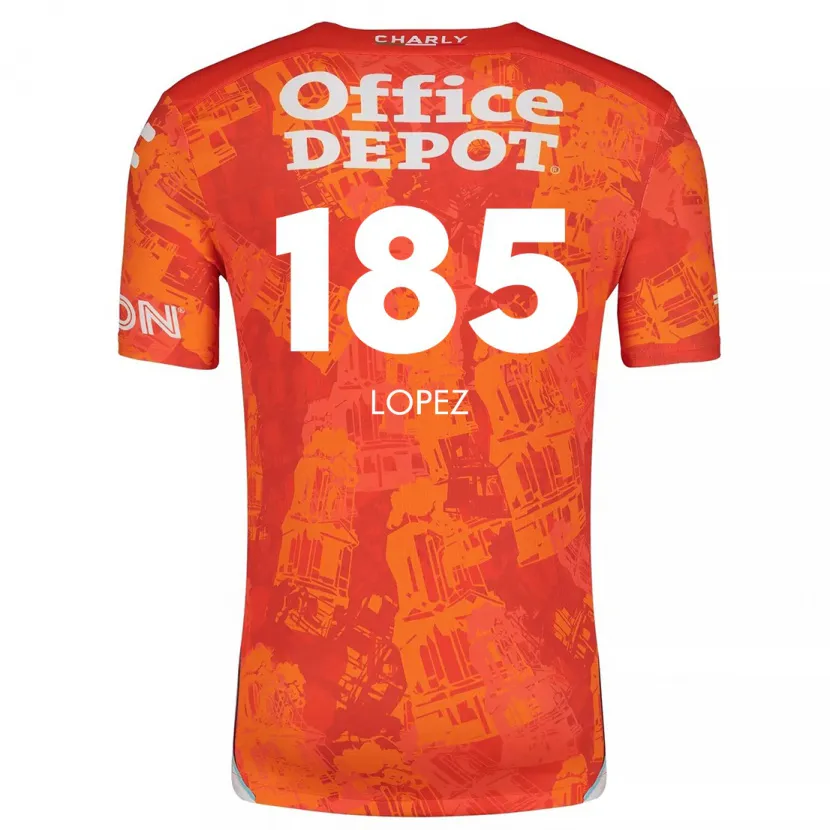 Danxen Kvinnor René López #185 Orange Vit Bortatröja Matchtröjor 2024/25 Tröjor T-Tröja