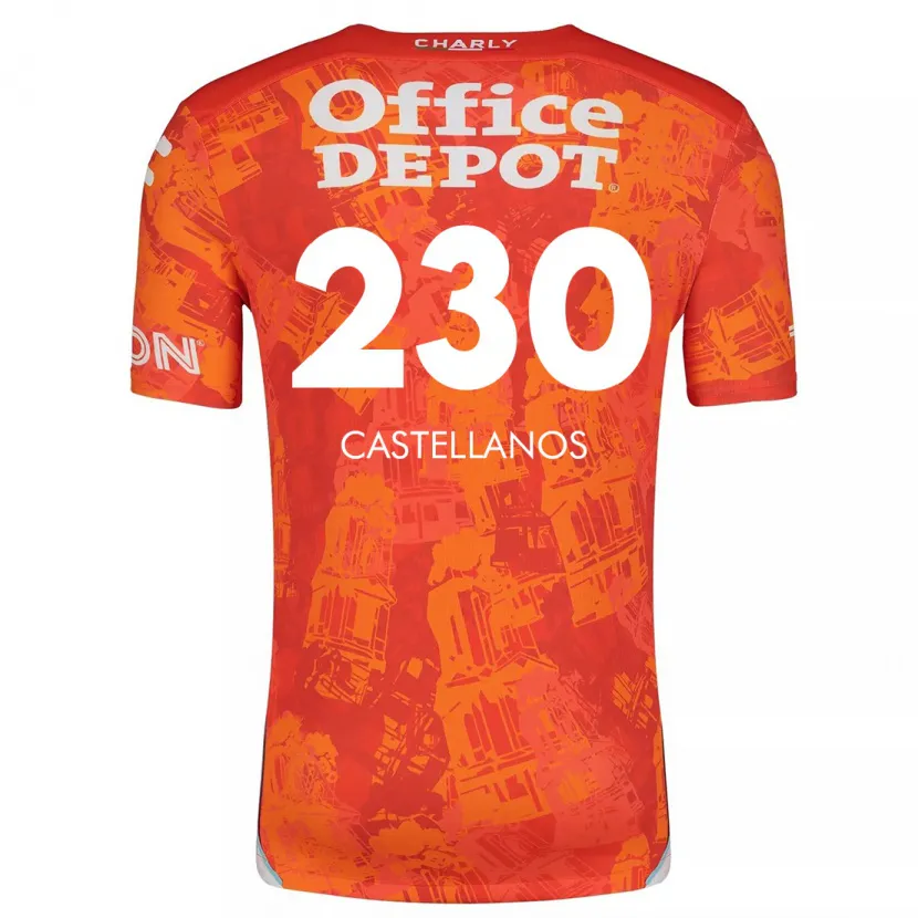 Danxen Kvinnor Edson Castellanos #230 Orange Vit Bortatröja Matchtröjor 2024/25 Tröjor T-Tröja