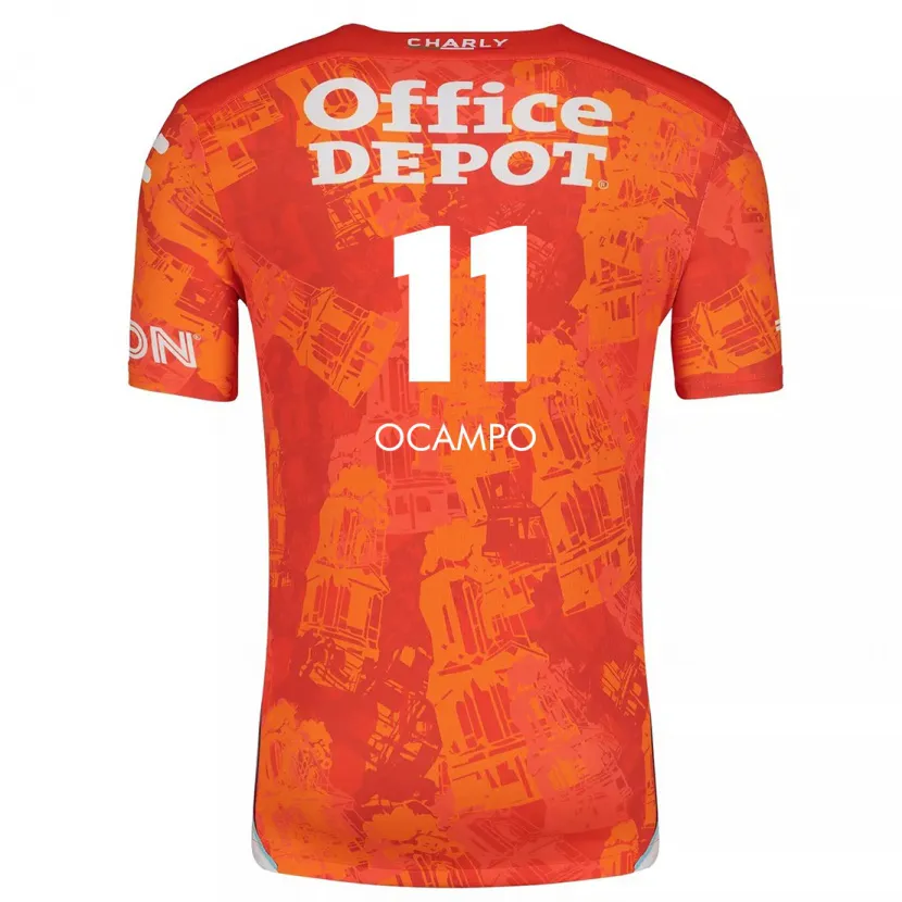 Danxen Kvinnor Mónica Ocampo #11 Orange Vit Bortatröja Matchtröjor 2024/25 Tröjor T-Tröja