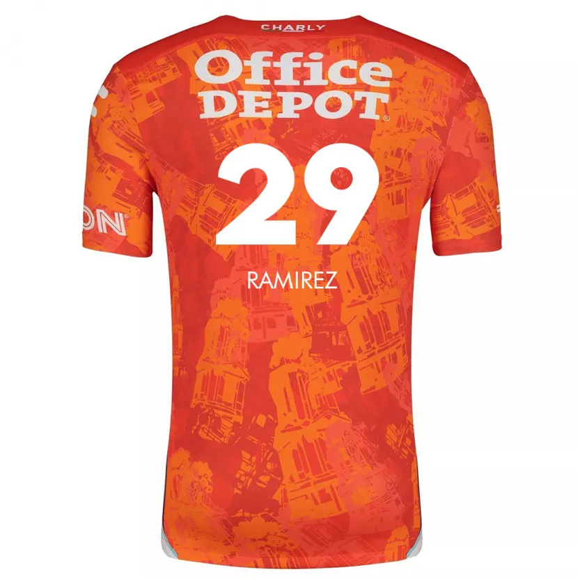 Danxen Kvinnor Elliana Ramirez #29 Orange Vit Bortatröja Matchtröjor 2024/25 Tröjor T-Tröja