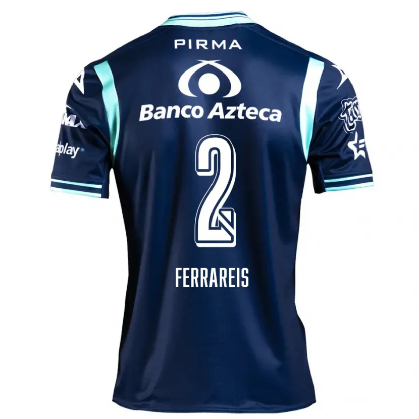 Danxen Kvinnor Gustavo Ferrareis #2 Marinblå Bortatröja Matchtröjor 2024/25 Tröjor T-Tröja