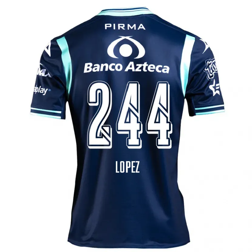 Danxen Kvinnor Daniel López #244 Marinblå Bortatröja Matchtröjor 2024/25 Tröjor T-Tröja