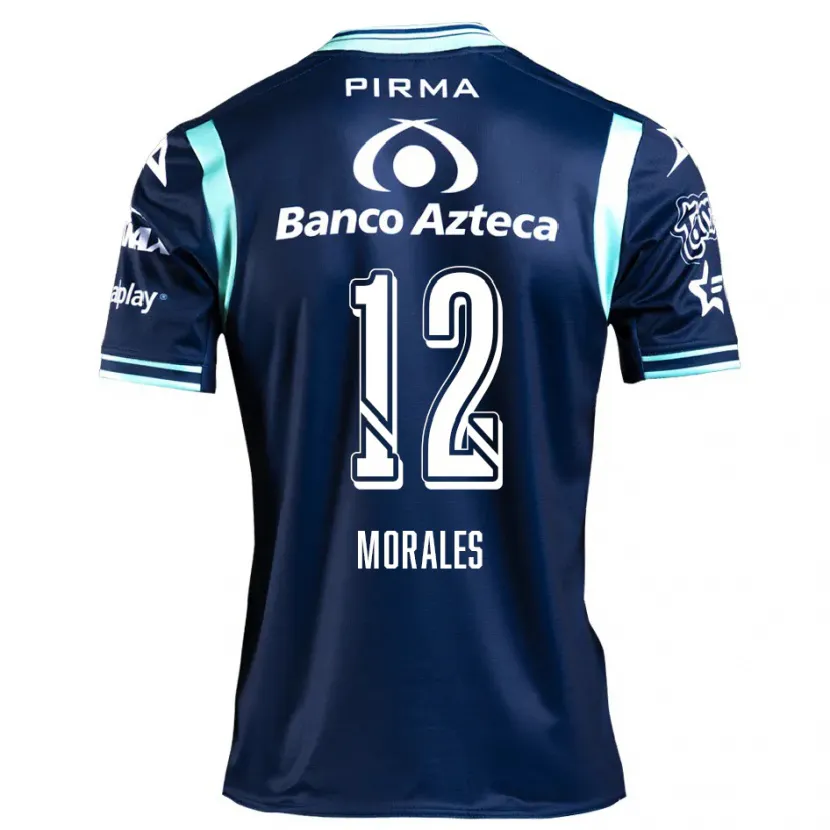 Danxen Kvinnor Karla Morales #12 Marinblå Bortatröja Matchtröjor 2024/25 Tröjor T-Tröja