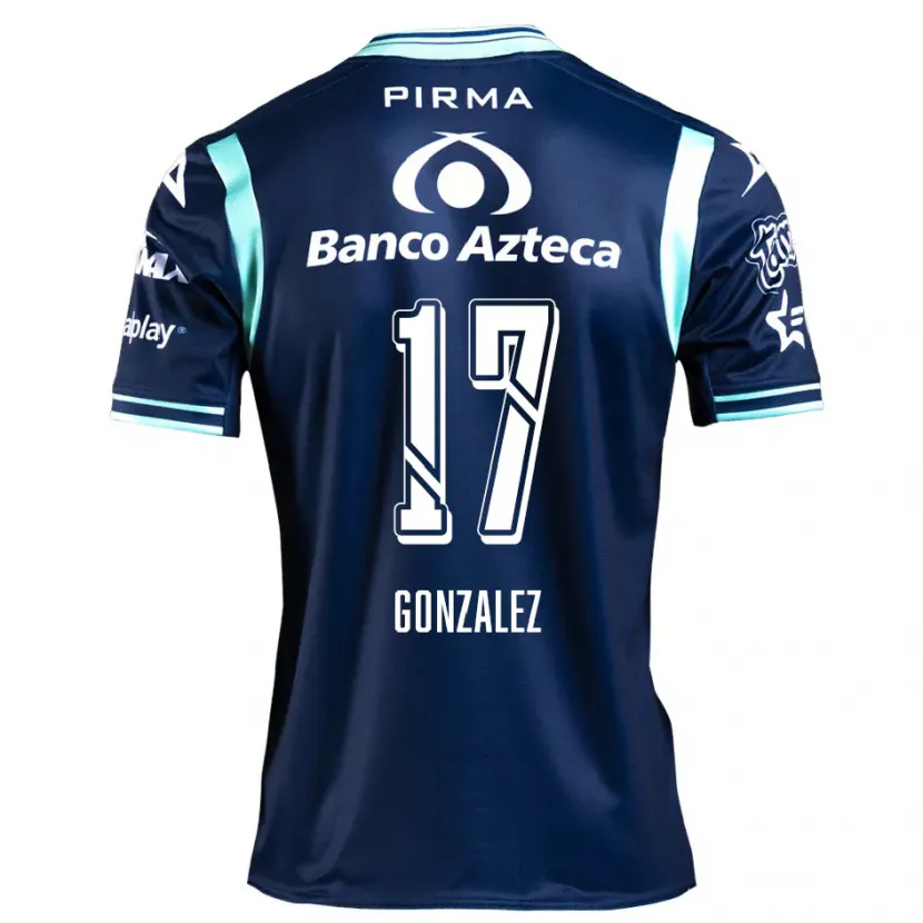 Danxen Kvinnor Andrea González #17 Marinblå Bortatröja Matchtröjor 2024/25 Tröjor T-Tröja