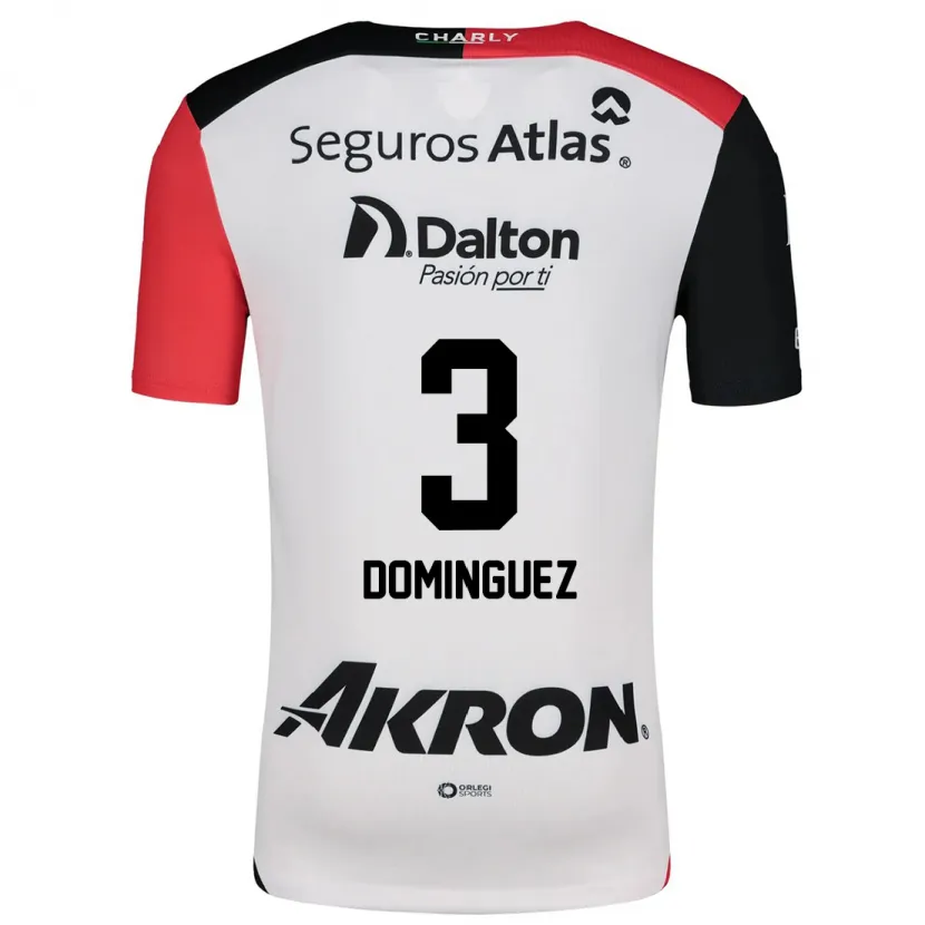 Danxen Kvinnor Idekel Domínguez #3 Vit Röd Svart Bortatröja Matchtröjor 2024/25 Tröjor T-Tröja