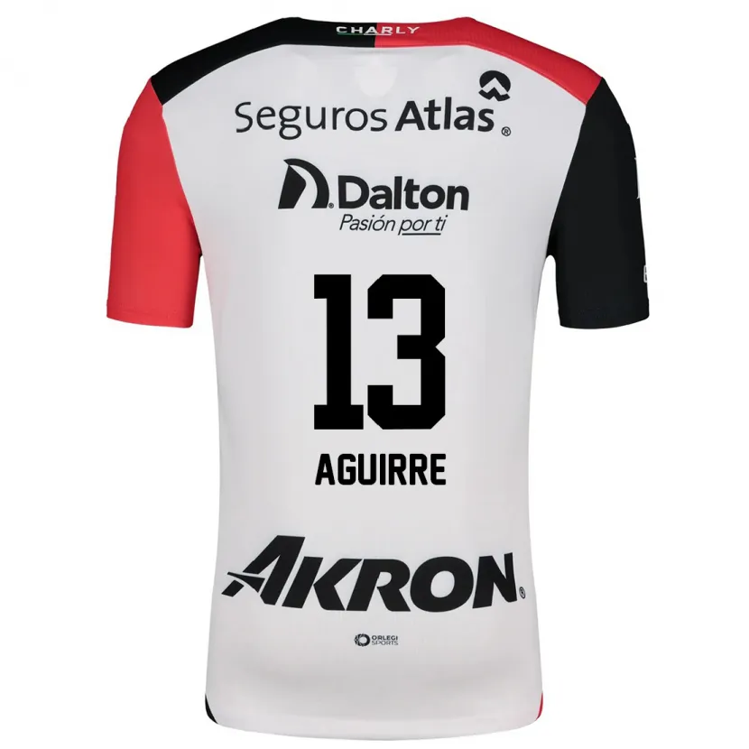 Danxen Kvinnor Gaddi Aguirre #13 Vit Röd Svart Bortatröja Matchtröjor 2024/25 Tröjor T-Tröja
