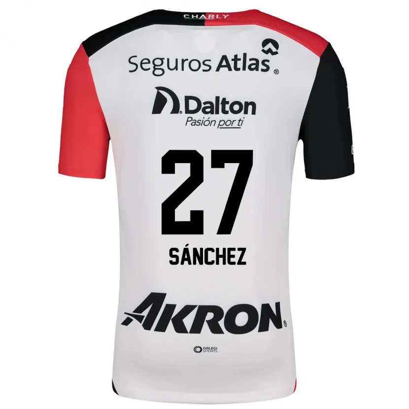 Danxen Kvinnor Antonio Sánchez #27 Vit Röd Svart Bortatröja Matchtröjor 2024/25 Tröjor T-Tröja