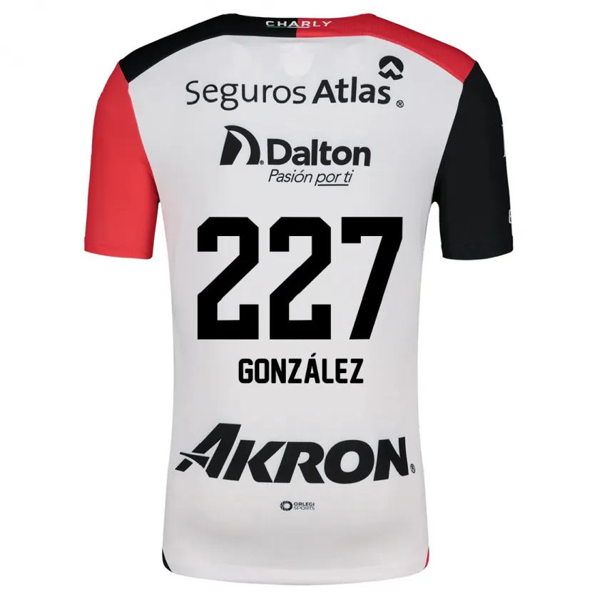 Danxen Kvinnor Rodolfo González #227 Vit Röd Svart Bortatröja Matchtröjor 2024/25 Tröjor T-Tröja