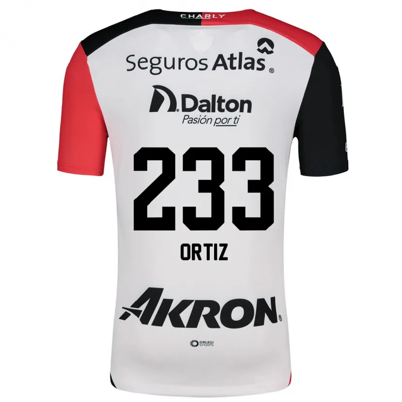 Danxen Kvinnor Brandon Ortiz #233 Vit Röd Svart Bortatröja Matchtröjor 2024/25 Tröjor T-Tröja