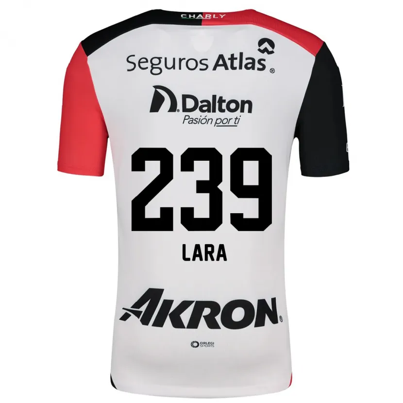 Danxen Kvinnor Guadalupe Lara #239 Vit Röd Svart Bortatröja Matchtröjor 2024/25 Tröjor T-Tröja