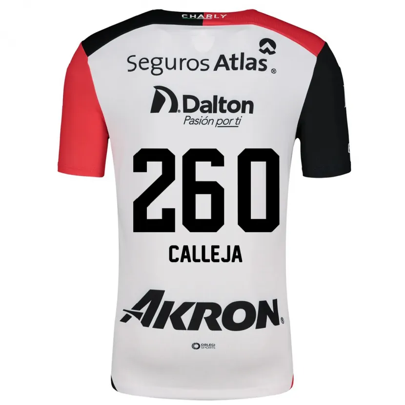 Danxen Kvinnor Diego Calleja #260 Vit Röd Svart Bortatröja Matchtröjor 2024/25 Tröjor T-Tröja