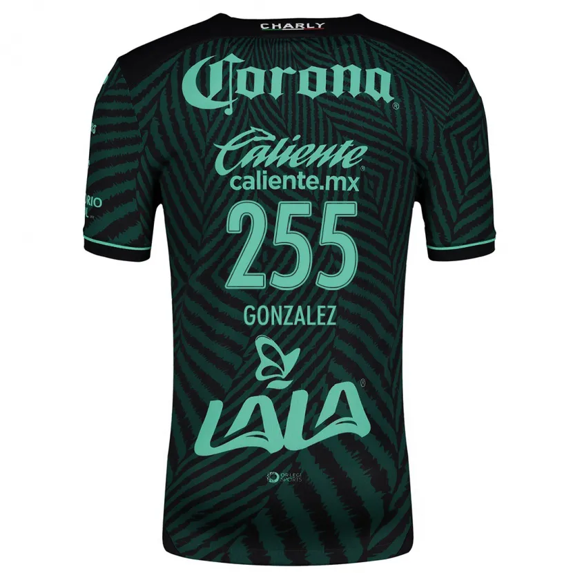 Danxen Kvinnor Valente González #255 Svart Grön Bortatröja Matchtröjor 2024/25 Tröjor T-Tröja