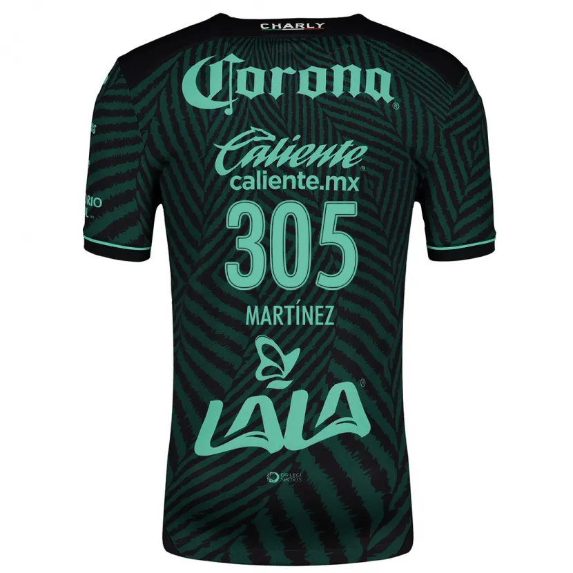 Danxen Kvinnor Cristian Martínez #305 Svart Grön Bortatröja Matchtröjor 2024/25 Tröjor T-Tröja