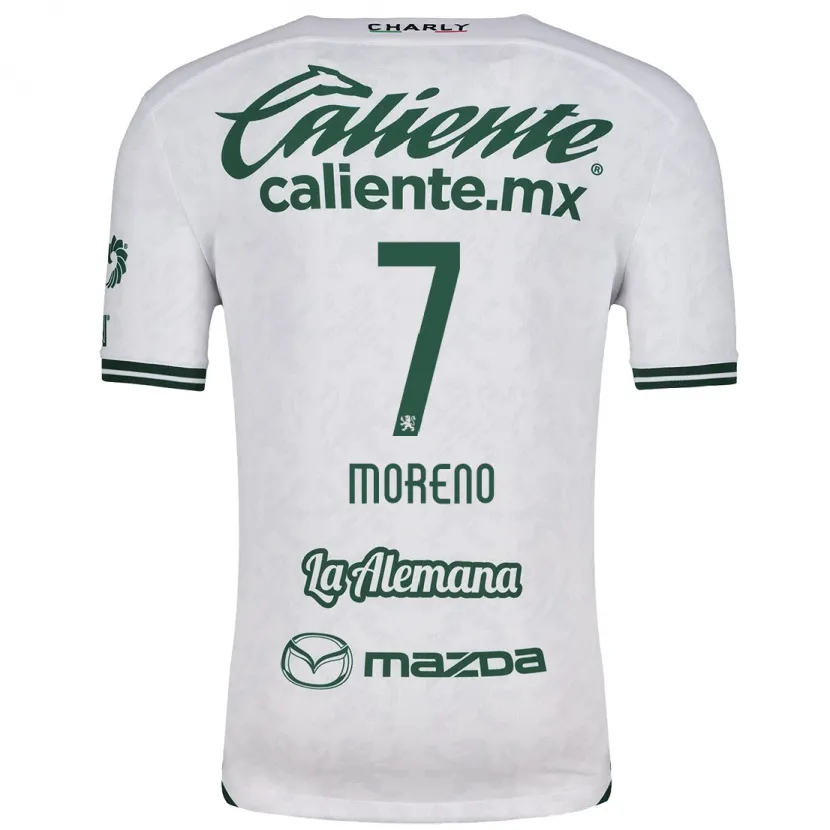Danxen Kvinnor Iván Moreno #7 Vit Grön Bortatröja Matchtröjor 2024/25 Tröjor T-Tröja