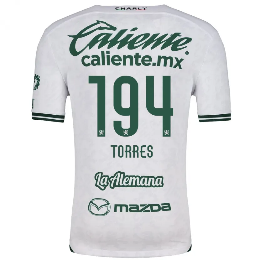 Danxen Kvinnor Erick Torres #194 Vit Grön Bortatröja Matchtröjor 2024/25 Tröjor T-Tröja