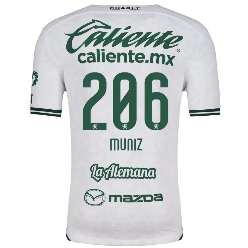 Danxen Kvinnor Isaác Muñíz #206 Vit Grön Bortatröja Matchtröjor 2024/25 Tröjor T-Tröja