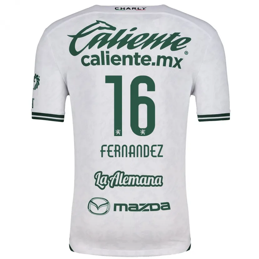 Danxen Kvinnor Omar Fernández #16 Vit Grön Bortatröja Matchtröjor 2024/25 Tröjor T-Tröja
