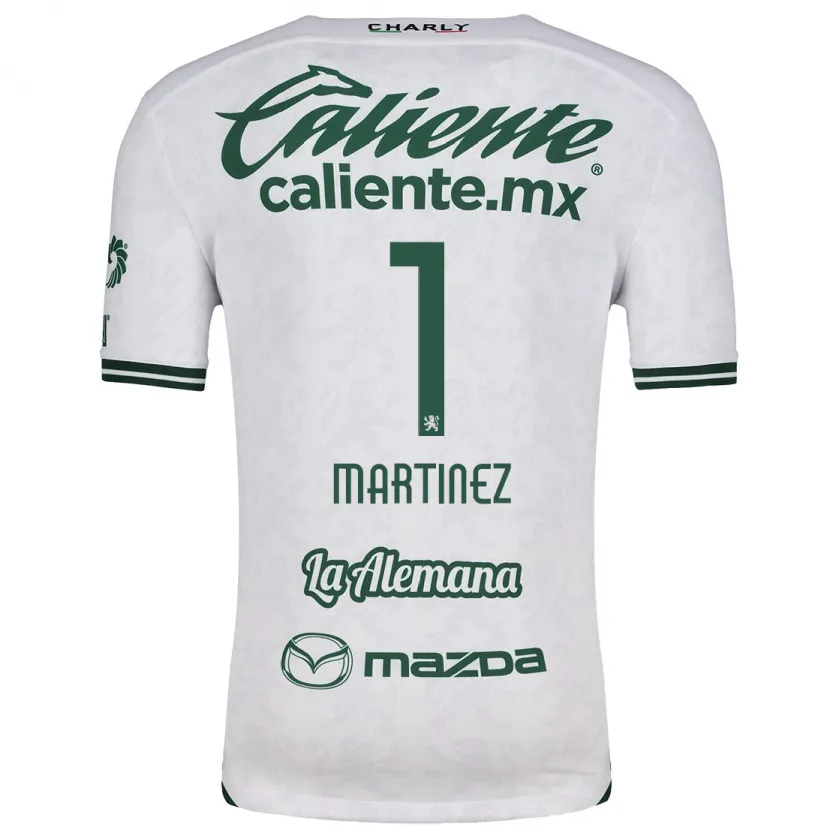 Danxen Kvinnor Angeles Martínez #1 Vit Grön Bortatröja Matchtröjor 2024/25 Tröjor T-Tröja