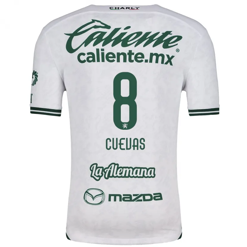 Danxen Kvinnor Lucero Cuevas #8 Vit Grön Bortatröja Matchtröjor 2024/25 Tröjor T-Tröja