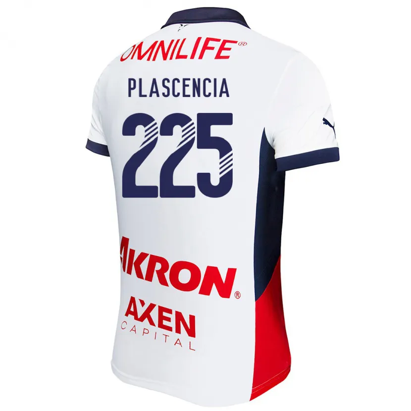 Danxen Kvinnor Osvaldo Plascencia #225 Vit Röd Blå Bortatröja Matchtröjor 2024/25 Tröjor T-Tröja