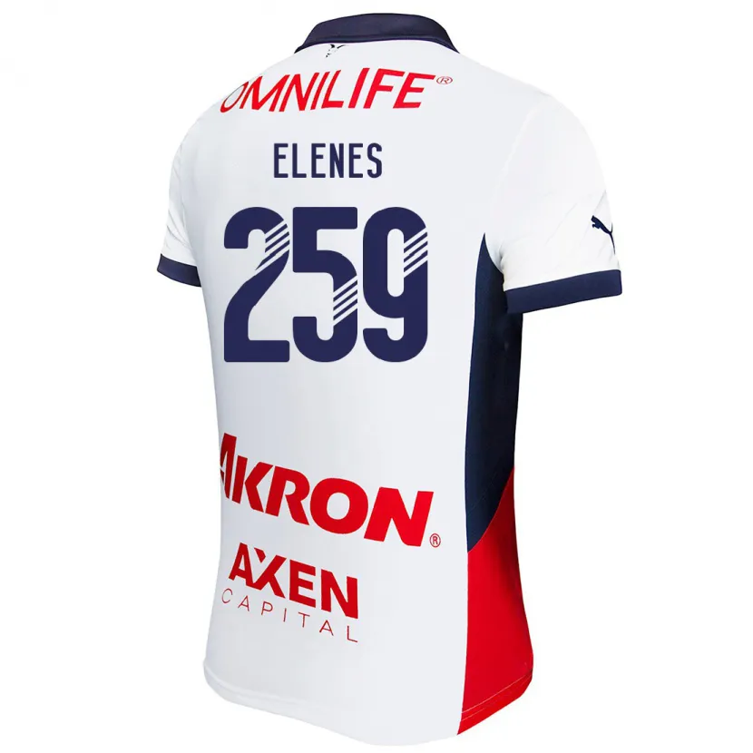 Danxen Kvinnor José Elenes #259 Vit Röd Blå Bortatröja Matchtröjor 2024/25 Tröjor T-Tröja