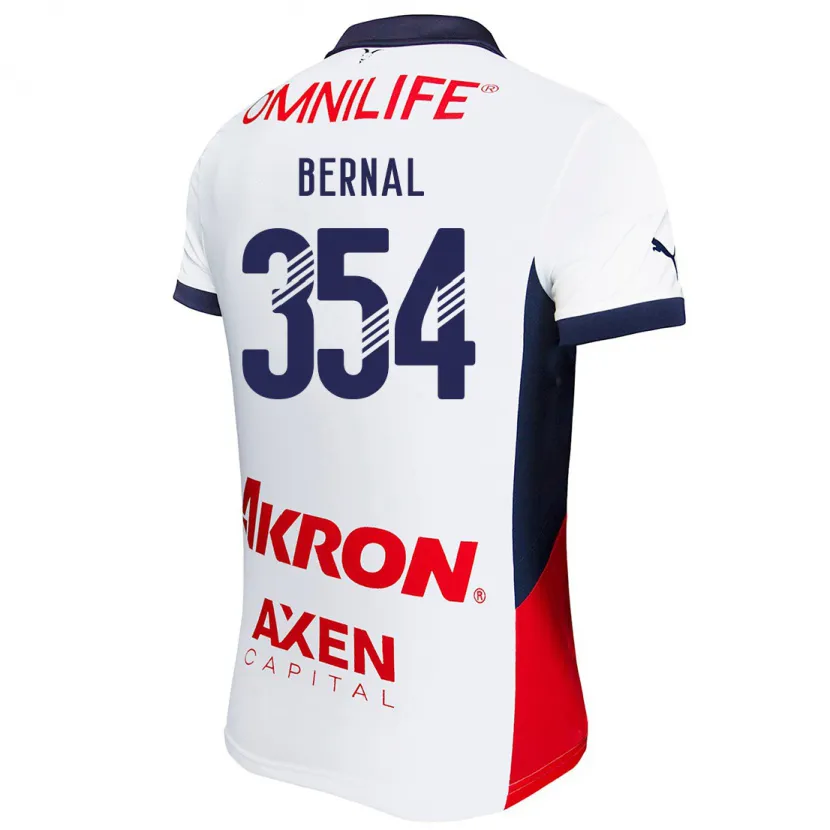 Danxen Kvinnor Carlos Bernal #354 Vit Röd Blå Bortatröja Matchtröjor 2024/25 Tröjor T-Tröja