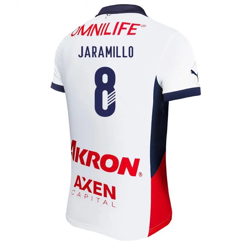 Danxen Kvinnor Carolina Jaramillo #8 Vit Röd Blå Bortatröja Matchtröjor 2024/25 Tröjor T-Tröja