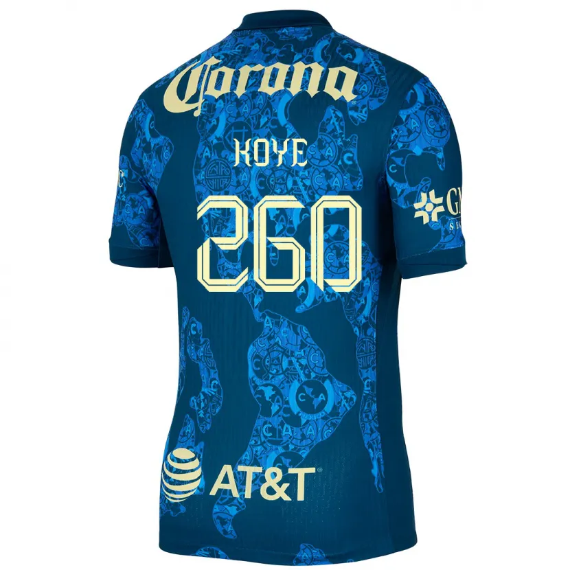 Danxen Kvinnor Julián Koye #260 Blå Gul Bortatröja Matchtröjor 2024/25 Tröjor T-Tröja