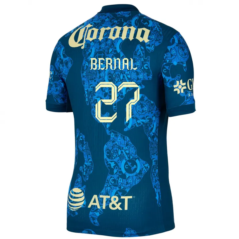 Danxen Kvinnor Mayra Pelayo Bernal #27 Blå Gul Bortatröja Matchtröjor 2024/25 Tröjor T-Tröja