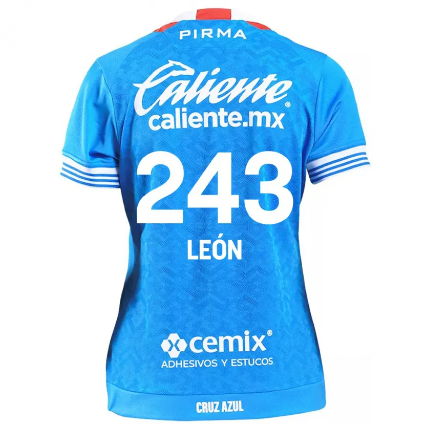 Danxen Barn Cristhian León #243 Himmelsblå Hemmatröja Matchtröjor 2024/25 Tröjor T-Tröja