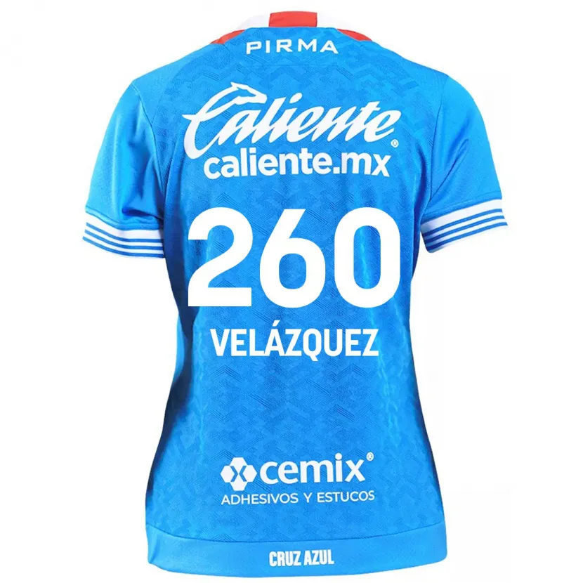 Danxen Barn Víctor Velázquez #260 Himmelsblå Hemmatröja Matchtröjor 2024/25 Tröjor T-Tröja