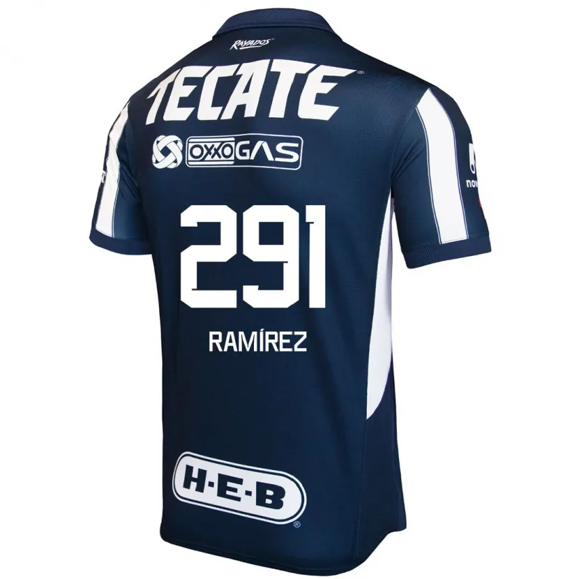 Danxen Barn Fabián Ramírez #291 Blå Röd Vit Hemmatröja Matchtröjor 2024/25 Tröjor T-Tröja