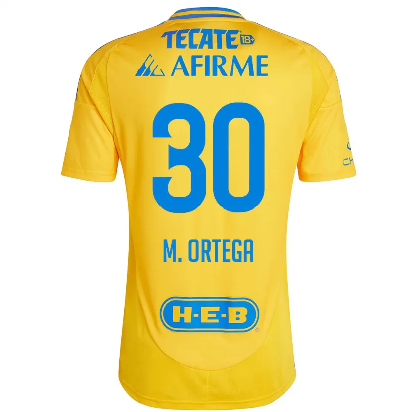 Danxen Barn Miguel Ortega #30 Guld Gul Hemmatröja Matchtröjor 2024/25 Tröjor T-Tröja