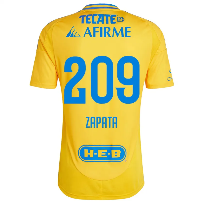 Danxen Barn Jorge Zapata #209 Guld Gul Hemmatröja Matchtröjor 2024/25 Tröjor T-Tröja