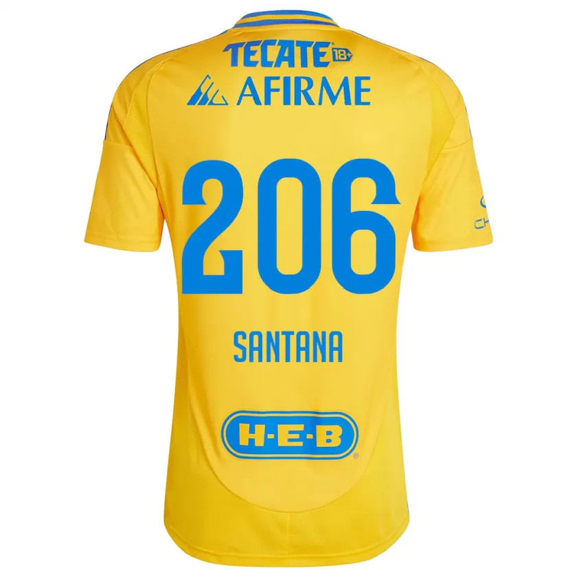 Danxen Barn Joel Santana #206 Guld Gul Hemmatröja Matchtröjor 2024/25 Tröjor T-Tröja