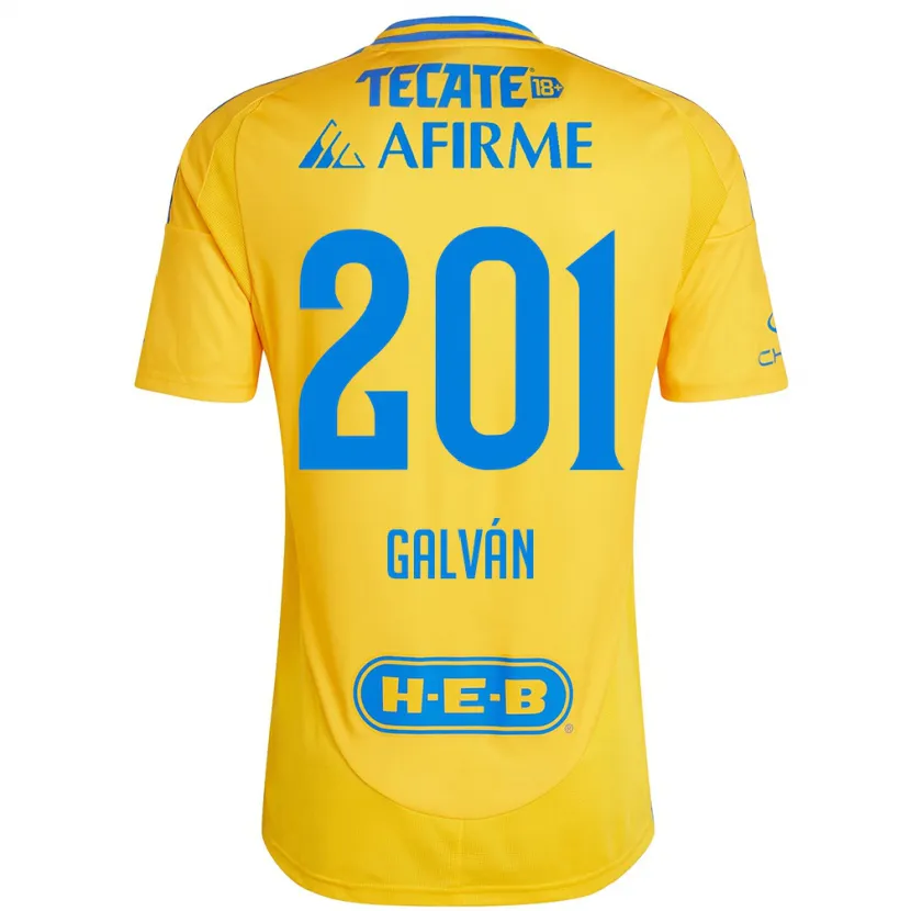 Danxen Barn Isac Galván #201 Guld Gul Hemmatröja Matchtröjor 2024/25 Tröjor T-Tröja