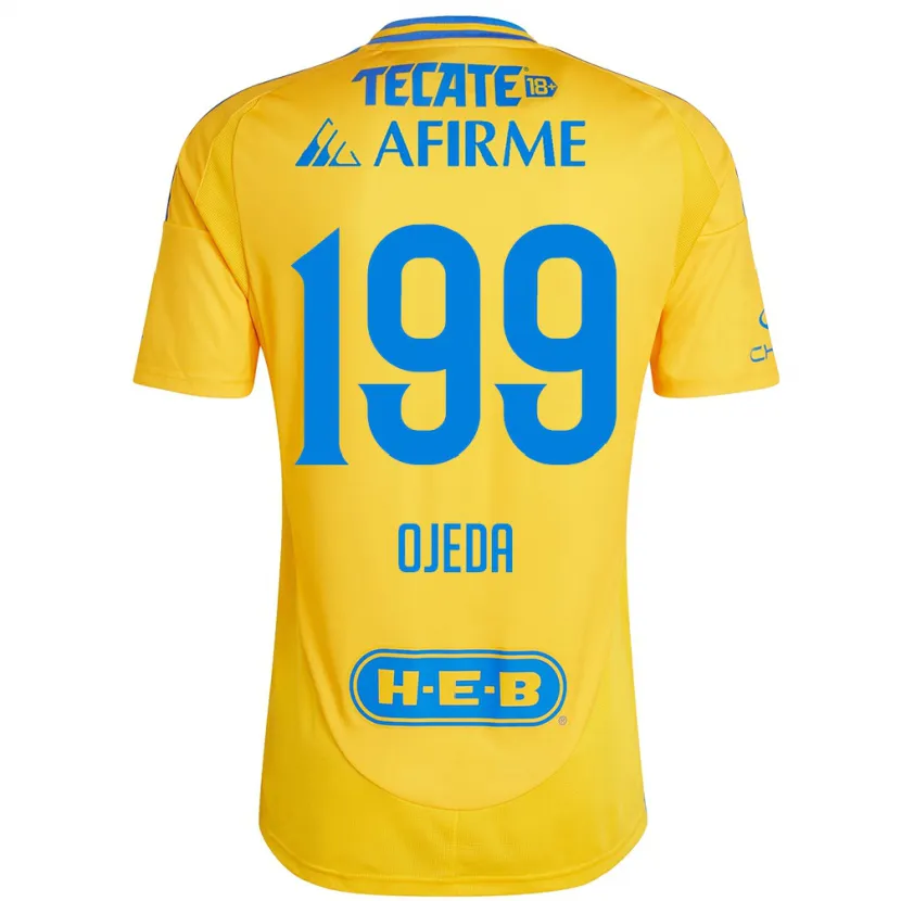 Danxen Barn Diego Ojeda #199 Guld Gul Hemmatröja Matchtröjor 2024/25 Tröjor T-Tröja