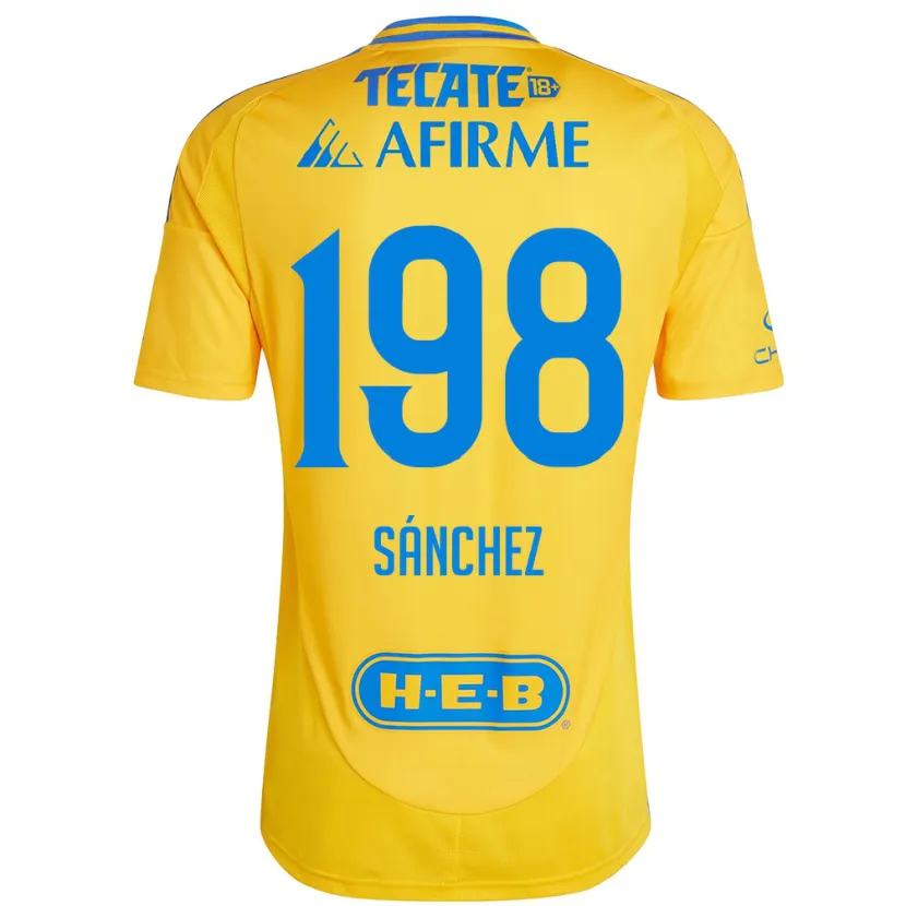 Danxen Barn Diego Sánchez #198 Guld Gul Hemmatröja Matchtröjor 2024/25 Tröjor T-Tröja