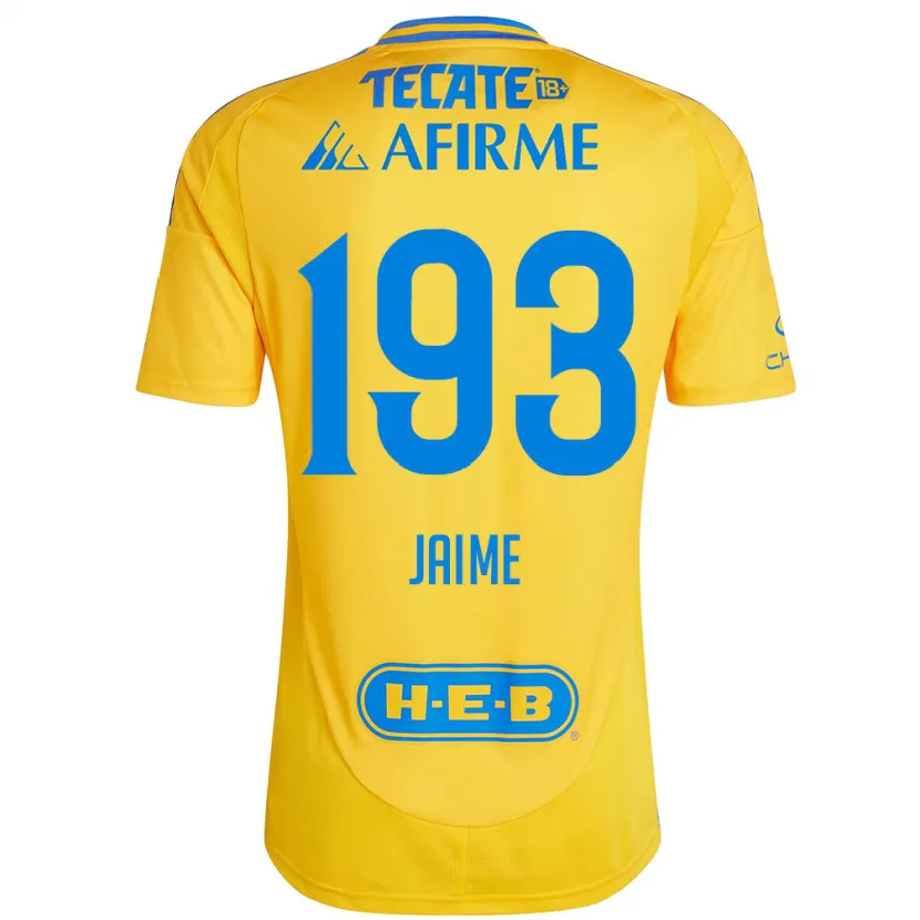 Danxen Barn Kenneth Jaime #193 Guld Gul Hemmatröja Matchtröjor 2024/25 Tröjor T-Tröja