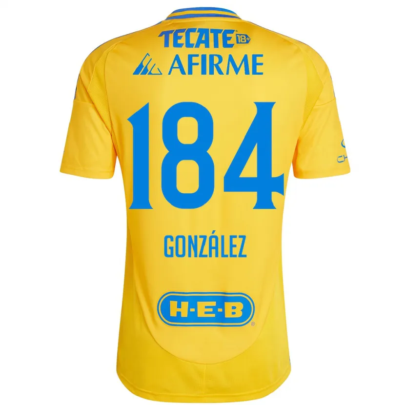 Danxen Barn Erick González #184 Guld Gul Hemmatröja Matchtröjor 2024/25 Tröjor T-Tröja