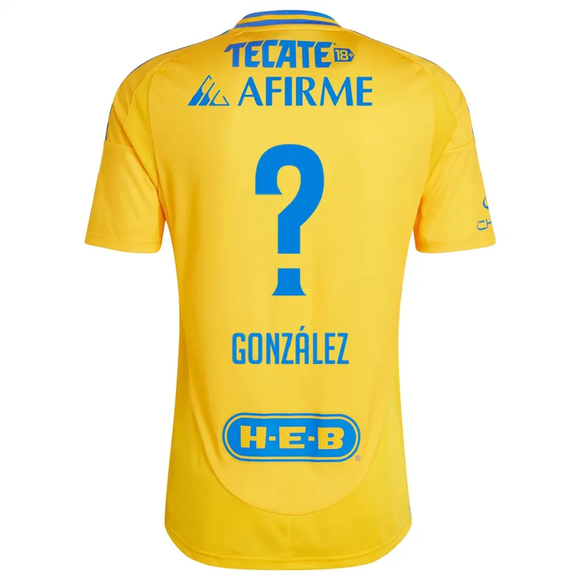 Danxen Barn Fernando González #0 Guld Gul Hemmatröja Matchtröjor 2024/25 Tröjor T-Tröja